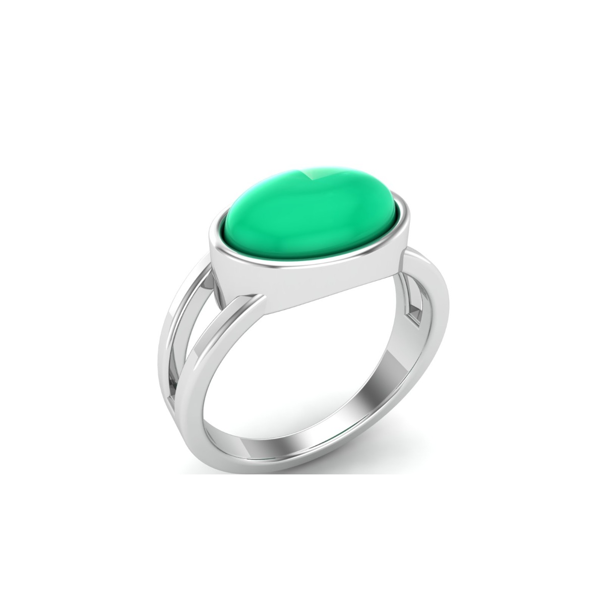 Bague chrysoprase argent Mura